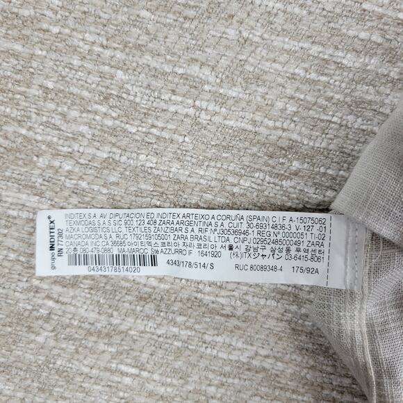 Zara Tie Dye Shirt Mens Small Linen Blend Button Viscose Summer Watercolor New - Picture 6 of 14